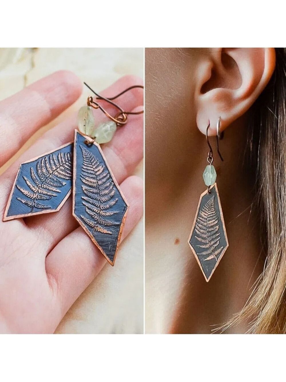 Metal Artisan Earrings - Picture 2 of 2
